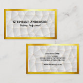 Gold Border | Geometrische moderne Visitekaartje (Voorkant / Achterkant)