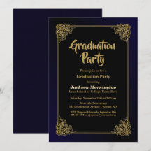 Gold Border Graduation Party