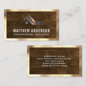 Gold Border | Hout Visitekaartje (Voorkant / Achterkant)