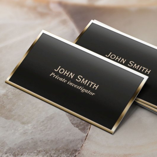 Gold Border Investigator Visitekaartje