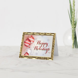 Gold border-kerstkaart kaart