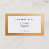 Gold Border, Klassiek, Eenvoudig, tweeledig Visitekaartje (Achterkant)