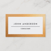 Gold Border, Klassiek, Eenvoudig, tweeledig Visitekaartje (Voorkant)