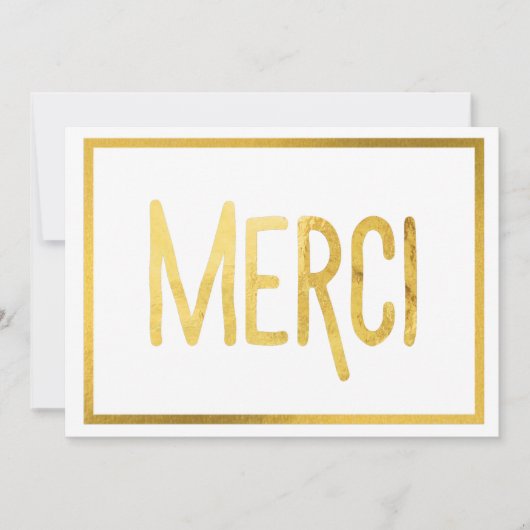 Gold Border Merci Custom - Bedankt kaarten (Voorkant)
