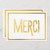 Gold Border Merci Custom - Bedankt kaarten (Voorkant / Achterkant)