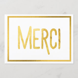 Gold Border Merci Custom - Bedankt kaarten