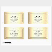 Gold Border met Glitter Product Packaging Labels (Vel)