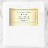 Gold Border met Glitter Product Packaging Labels (Tas)