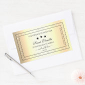 Gold Border met Glitter Product Packaging Labels (Envelop)