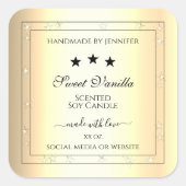 Gold Border met Glitter Product Packaging Labels (Voorkant)