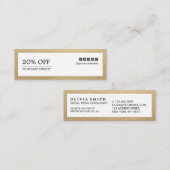Gold Border Multipurpose Social Media Coupon Mini Visitekaartje (Voorkant / Achterkant)