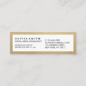 Gold Border Multipurpose Social Media Coupon Mini Visitekaartje (Achterkant)