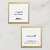 Gold Border Multipurpose Social Media Coupon Vierkante Visitekaartje (Voorkant / Achterkant)