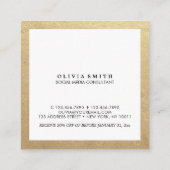 Gold Border Multipurpose Social Media Coupon Vierkante Visitekaartje (Achterkant)