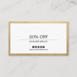 Gold Border Multipurpose Social Media Coupon Visitekaartje