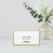 Gold Border Multipurpose Social Media Coupon Visitekaartje (Staand voorkant)