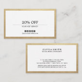 Gold Border Multipurpose Social Media Coupon Visitekaartje (Voorkant / Achterkant)