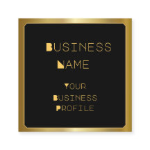 Gold Border op Black and Trendy Font Visitekaartje