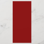 Gold Border op Crimson Red Wedding Menu (Achterkant)