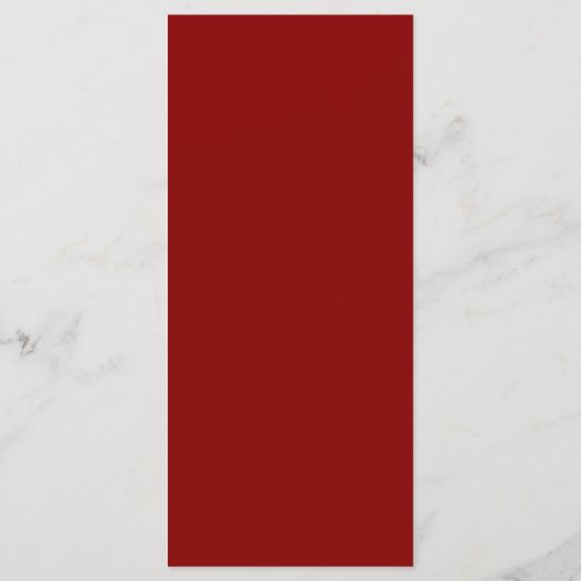 Gold Border op Crimson Red Wedding Menu (Achterkant)
