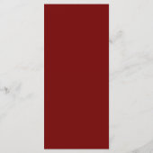 Gold Border op Ruby Red Wedding Menu (Achterkant)