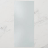 Gold Border op White Satin Wedding Menu (Achterkant)