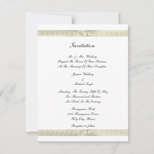 Gold Border Patroon Kaart (Voorkant)