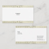 Gold Border Patroon Visitekaartje (Voorkant / Achterkant)