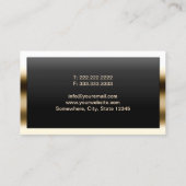 Gold Border Psycholoog Visitekaartje (Achterkant)