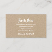 Gold Border Salon Makeup Hair Stylist Visitekaartje (Achterkant)