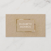 Gold Border Salon Makeup Hair Stylist Visitekaartje (Voorkant)