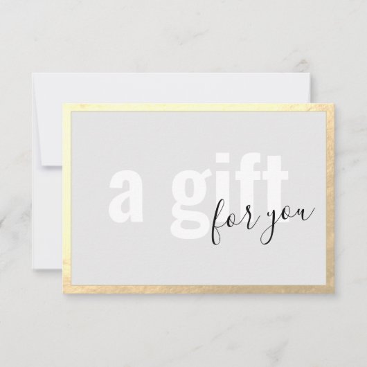 Gold Border Spa Cadeaubon Kaart (Voorkant)