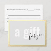 Gold Border Spa Cadeaubon Kaart (Voorkant / Achterkant)