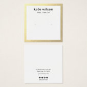 Gold Border Stud die Display Kaart verdient (Voorkant /achterkant)