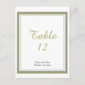 Gold Border Table Number Kaart (Voorkant)