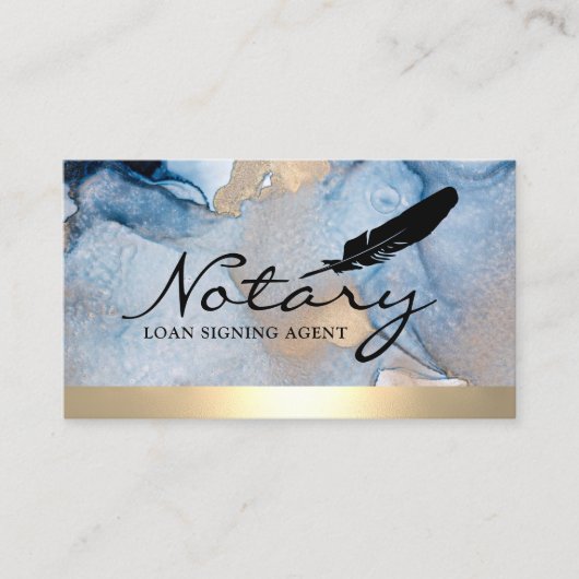 Gold Border & Waterverf van de agent die de Notion Visitekaartje (Voorkant)