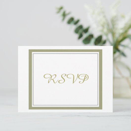Gold Border Wedding RSVP (Staand voorkant)