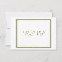 Gold Border Wedding RSVP