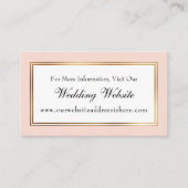 Gold Bordered Blush Wedding Website Kaarten invoeg (Voorkant)
