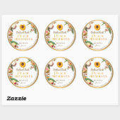 Gold Bordered Homemade Peach Jam Jelly Label (Vel)