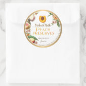 Gold Bordered Homemade Peach Jam Jelly Label (Tas)