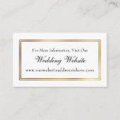 Gold Bordered White Wedding Website Insert Kaarten (Voorkant)