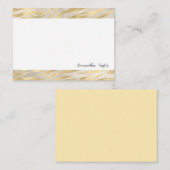 Gold Borders Script  Personalized Flat Note Cards Notitiekaartje (Voorkant / Achterkant)