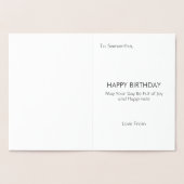 Gold Botanical 50 Vandaag Verjaardag Echt Folie Kaarten (Binnen)