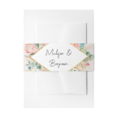 Gold Botanical Eucalyptus Pampas Grass Wedding Uitnodigingen Wikkel (Voorkant Voorbeeld)