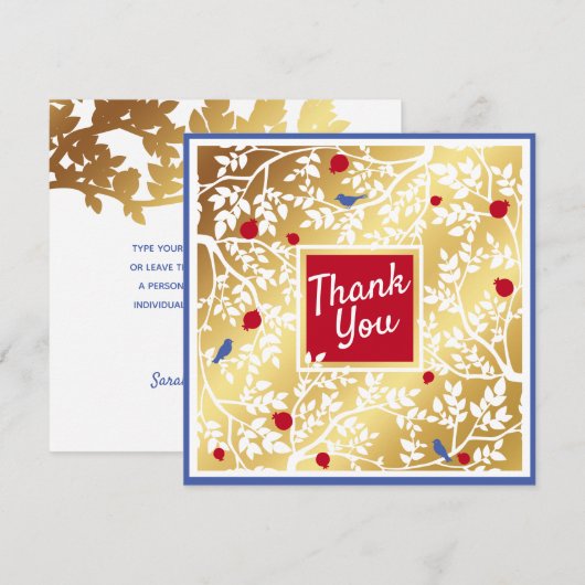 Gold Botanical Paper gehakt Hartelijk dank (Voorkant / Achterkant)
