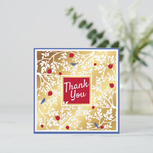  Gold Botanical Paper gehakt Hartelijk dank (Staand voorkant)