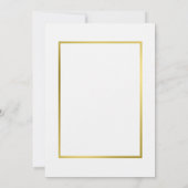 Gold Botanical Succulent Wedding-uitnodiging Kaart (Achterkant)