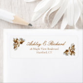 Gold Botanical Wedding Return Address Label (Insitu)