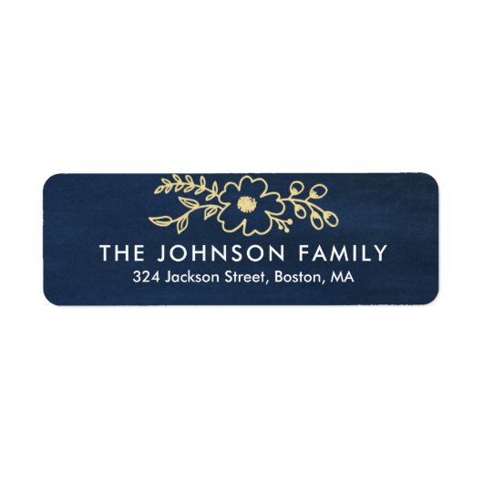 Gold Botanicals Holiday Return Adres Label (Voorkant)